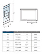 AICA SANITAIRE - Paroi de douche à l’italienne forme à carreaux noir 70x200cm,en verre anticalcaire 8mm avec barre de fixation en carré extensible 73-120cm - vignette