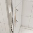 AICA SANITAIRE - porte de douche coulissante 110x190cm en verre 5mm profilé en aluminium chromé en niche - vignette