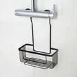 DEBLANCH - Etagère de douche à suspension, noire - vignette