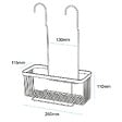 DEBLANCH - Etagère de douche à suspension, noire - vignette