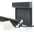 AVOSDIM - Volet roulant electrique filaire Alu Gris Anthracite - L120 x H155 cm - Motorise avec commande murale - Recoupable - vignette