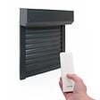 AVOSDIM - Volet roulant electrique radio Alu Gris Anthracite - L120 x H155 cm - Motorise avec telecommande incluse - Recoupable - vignette