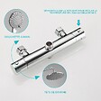 SANIVERRE - OCEA Colonne de douche thermostatique hauteur réglable, Chrome brillant - vignette