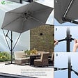 VOUNOT - Parasol deporte 3M avec housse de protection et sangle de fixation Gris - vignette