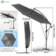 VOUNOT - Parasol deporte 3M avec housse de protection et sangle de fixation Gris - vignette