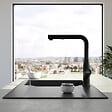 VILLEROY ET BOCH - Robinet de cuisine avec douchette Subway Style Shower Noir mat - vignette