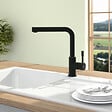 VILLEROY ET BOCH - Robinet de cuisine avec douchette Steel Shower Noir mat - vignette