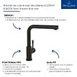 VILLEROY ET BOCH - Robinet de cuisine avec douchette Steel Shower Noir mat - vignette