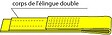 LEVAC - Elingue sangle textile plate 2 boucles restreintes 3 metres 2 tonnes verte EN 14922 - vignette