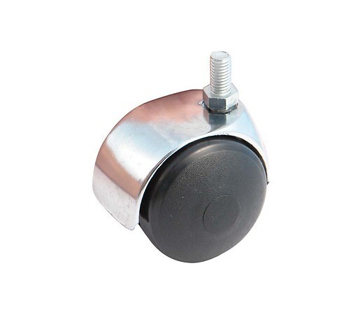 AVL - Roulette pivotante à tige filetée 10x15 AVL - Roue nylon noir Ø 50 - Charge 40 kg - 595525A - large