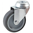 AVL - Roulette pivotante à trou central AVL - roue caoutchouc Ø 50 mm - alésage lisse - charge 50 kg - 552850L - vignette