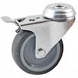 AVL - Roulette pivotante à trou central à frein AVL - roue caoutchouc Ø 50 mm - alésage lisse - charge 50 kg - 552950L - vignette