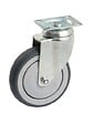 AVL - Roulette pivotante à platine rectangulaire AVL - Roue caoutchouc Ø 125 - Charge 100 kg - 550833O - vignette