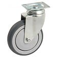 AVL - Roulette pivotante à platine rectangulaire AVL - Roue caoutchouc Ø 100 - Charge 100 kg - 550842O - vignette
