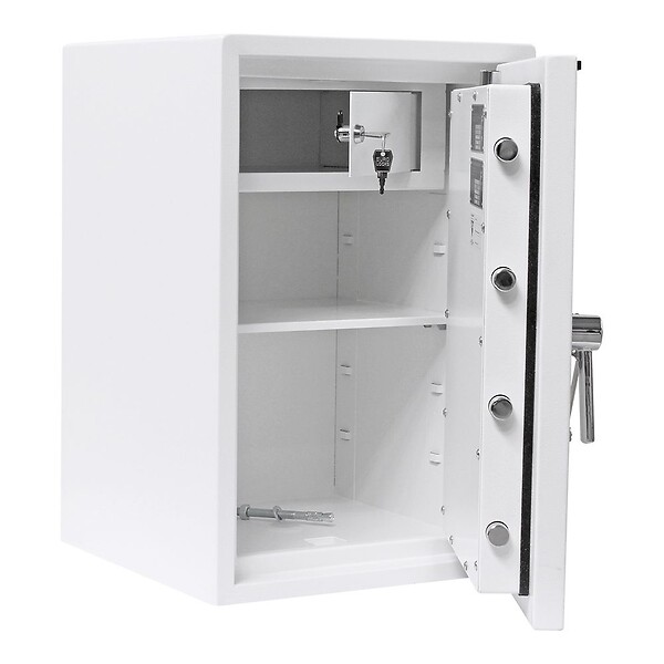 ROTTNER - Coffre Fort Ignifuge Atlas Fire 65 Blanc Serrure À Clé - large