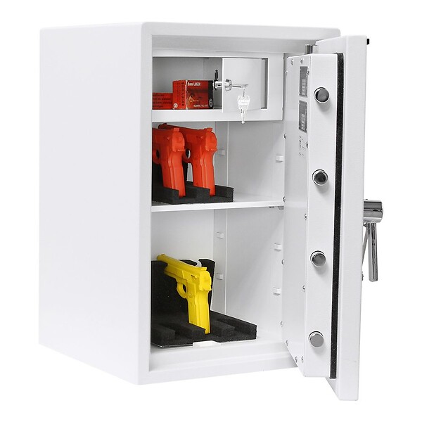 ROTTNER - Coffre Fort Ignifuge Atlas Fire 65 Blanc Serrure À Clé - large