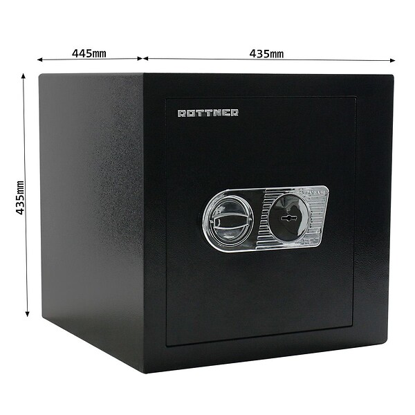 ROTTNER - Coffre Fort Monaco 45 Db Noir Serrure À Clé - large