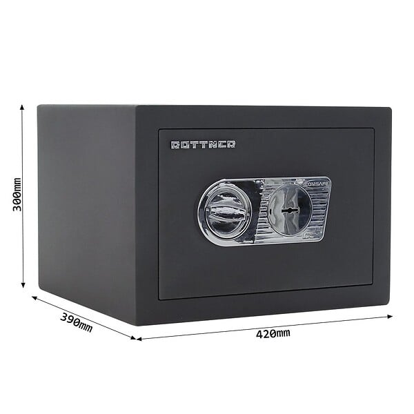 ROTTNER - Coffre Fort Toscana 40 Db Silvergrey Serrure À Clé - large