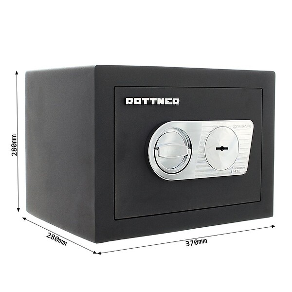 ROTTNER - Coffre Fort Toscana 26 Db Silvergrey Serrure À Clé - large