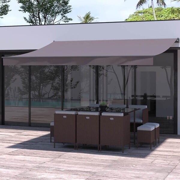 CONCEPT USINE - Store banne manuel 4 x 3 m taupe ADRO - large