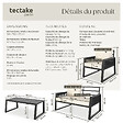 TECTAKE - Ensemble de salon de jardin en aluminium Captive au design Rope gris anthracite - vignette