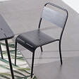CONCEPT USINE - Lot de 4 chaises en acier gris foncé BERGAME - vignette