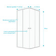 AURLANE - Porte de douche carrée blanc extensible 77 à 90cm de largeur - verre transparent - WHITY - vignette