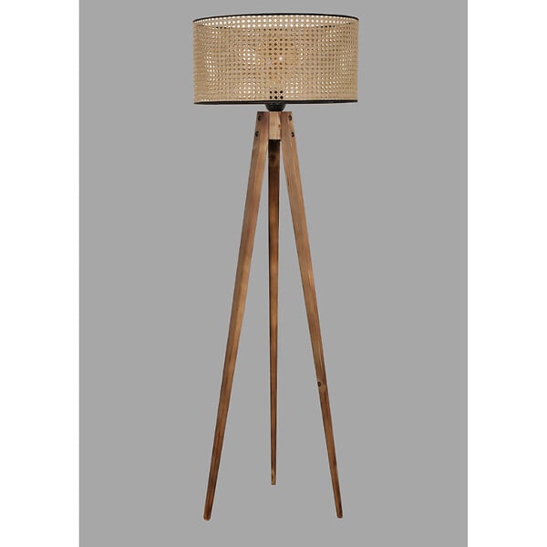 CONCEPT USINE - Lampadaire design en bois 153cm ROMANE - large