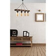 CONCEPT USINE - Suspension filaire 4 lampes bois et métal SAPHIA $ - vignette