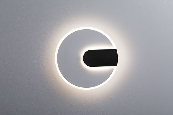 PAULMANN - APP 2Form rond LED 12,5W 1590lm 4000K D.240mm noir blc 230V plastique - large