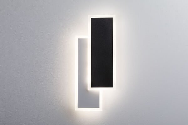 PAULMANN - Applique LED 2Form - Métal acrylique - Noir Blanc - 18W - large