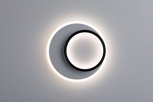 PAULMANN - Applique murale LED métal 2Form Noir Blanc 16,5W - large