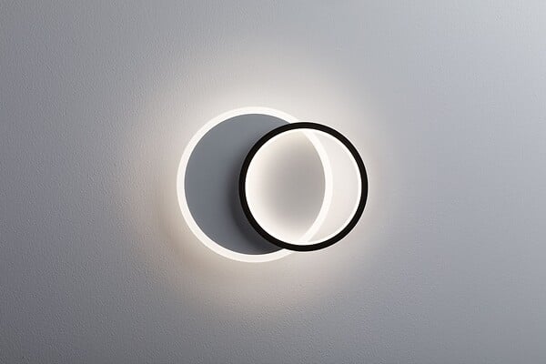 PAULMANN - Applique ou plafonnier LED 2Form - Noir et Blanc - 12,5W - large