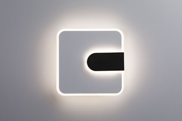 PAULMANN - Luminaire mural LED carré 2Form - Noir/Blanc - 14W 2030lm - large