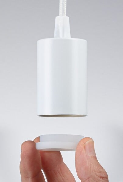 PAULMANN - SDB Suspension Ravi E27 max60W D80mm métal blanc 230V IP44 ss ampoule - large