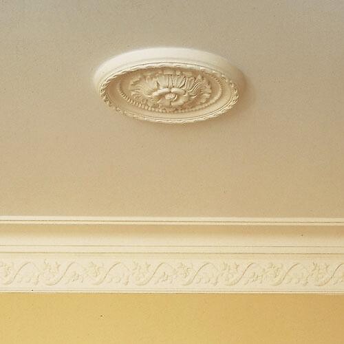 ORAC DECOR - Rosace Décorative Au Design De Fleurs Et Feuilles R13 - L28 X H3,1 X L28 - Orac Decor - large