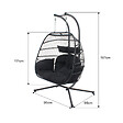 CONCEPT USINE - Fauteuil suspendu 2 places noir FARO - vignette