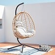 CONCEPT USINE - Fauteuil suspendu en résine effet rotin naturel LIMA - vignette
