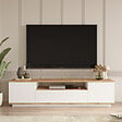 CONCEPT USINE - Meuble TV blanc et bois 180cm TYRO - vignette