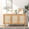 CONCEPT USINE - Buffet effet bois effet cannage 3 portes 120 cm CANGE $ - vignette