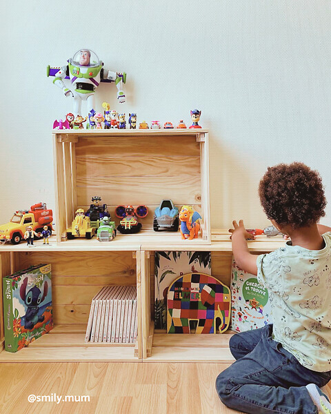 ASTIGARRAGA KIT LINE - Caisse pin massif Home Box non vernis - H.38,4xL.51,2xP.28cm - large