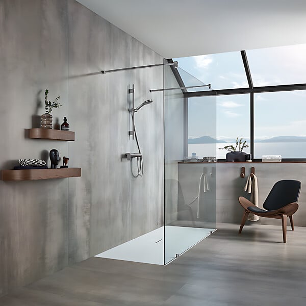 VILLEROY ET BOCH - Mitigeur mécanique douche  Liberty Chrome + Ensemble de douche  Verve Showers 3 jets Chrome - large