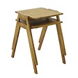 OVIALA - Table de jardin carrée en bois d'eucalyptus 2 places - Uzes - vignette