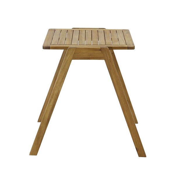 OVIALA - Table de jardin carrée en bois d'eucalyptus 2 places - Uzes - large