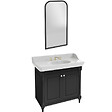 JACOB DELAFON - Pack meuble vasque Cléo 1889 3 trous + miroir + mélangeur croisillon or - vignette
