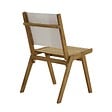 OVIALA - Lot de 2 chaises de jardin en eucalyptus et textilène écru - Uzes - vignette