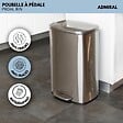KITCHEN MOVE - Poubelle à pédale inox ADMIRAL argent 50L - vignette