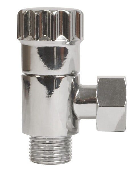 SOMATHERM FOR YOU - Robinet d'arrêt équerre anticalcaire pour WC - 3/8" - Laiton chromé - large