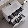 COSYNEO - Meuble de salle de bain 80cm simple vasque - 3 tiroirs - sans miroir - blanc - CALA - vignette