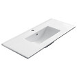 COSYNEO - Meuble de salle de bain 120cm simple vasque - sans miroir - 2 tiroirs - blanc - LUNA - vignette